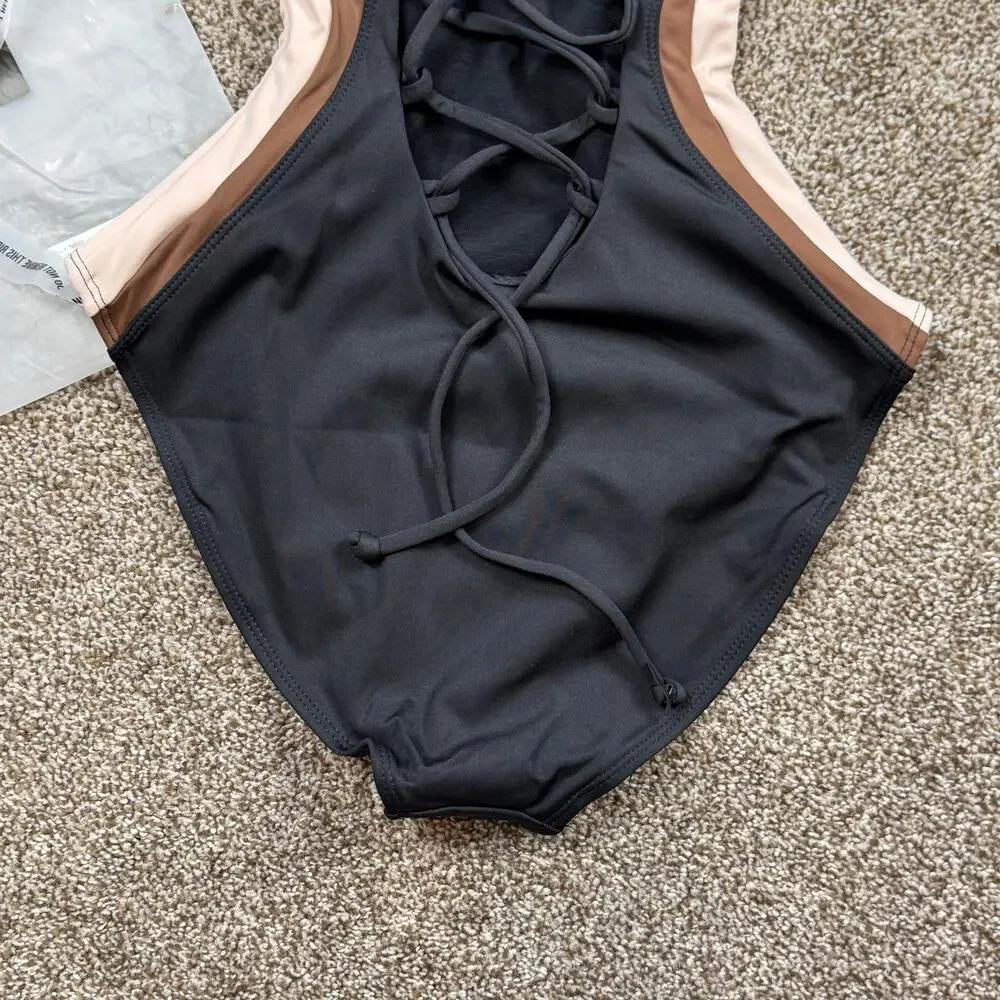 TA3 Lifty Sculpting Swimsuit Contour Black Mocha Peach XXS Reg/Long D/DD Cup NWT - Picture 8 of 11